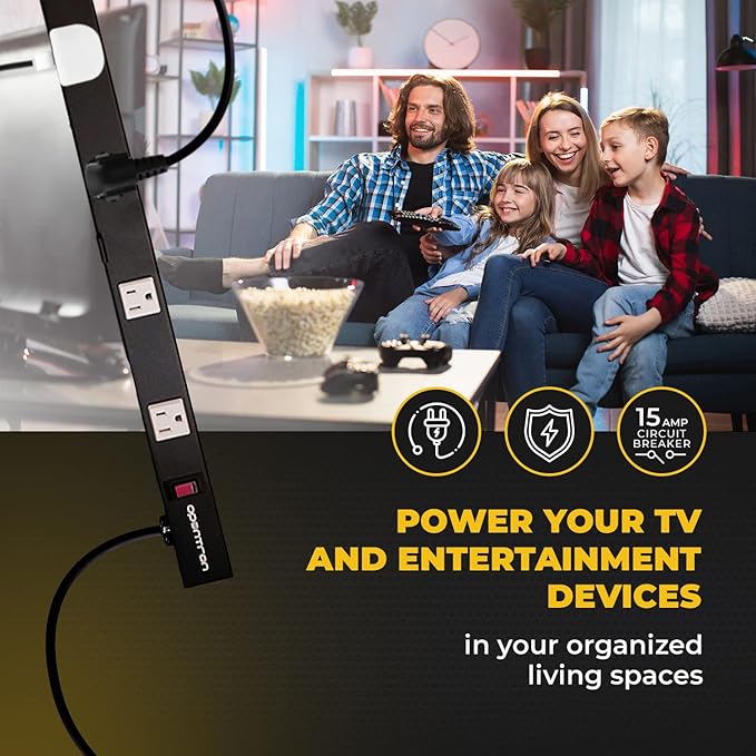 12 Outlets 4 Feet Body Heavy Duty Metal Surge Protector Power Strip (12 outlets 12 feet Power Cord 4 feet Body)