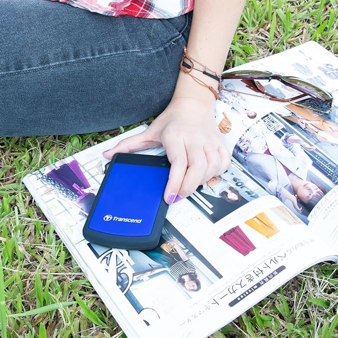 Transcend 1TB USB 3.1 Gen 1 StoreJet 25H3B SJ25H3B Rugged External Hard Drive TS1TSJ25H3B Blue
