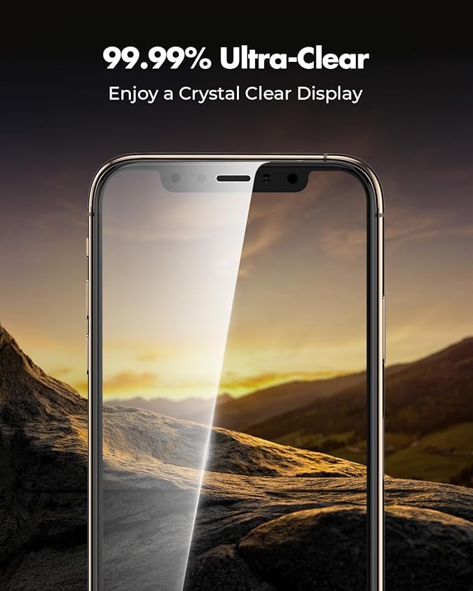 UNBREAKcable Tempered Glass Screen Protector Film for iPhone X/11 Pro/XS (5.8 Inches) [Pack of 2] HD 9H Hardness [Anti-Scratch, Anti-Fingermarks, Bubble Free and Ultra Clear]