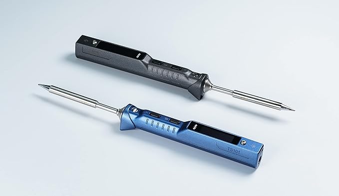 YKEY Original Blue TS101 Electronics Soldering Iron Station Kit USB Type C Power Portable Adjustable Temperature OLED Welding Tool TS100 Upgraded(TS-B2 Tip)