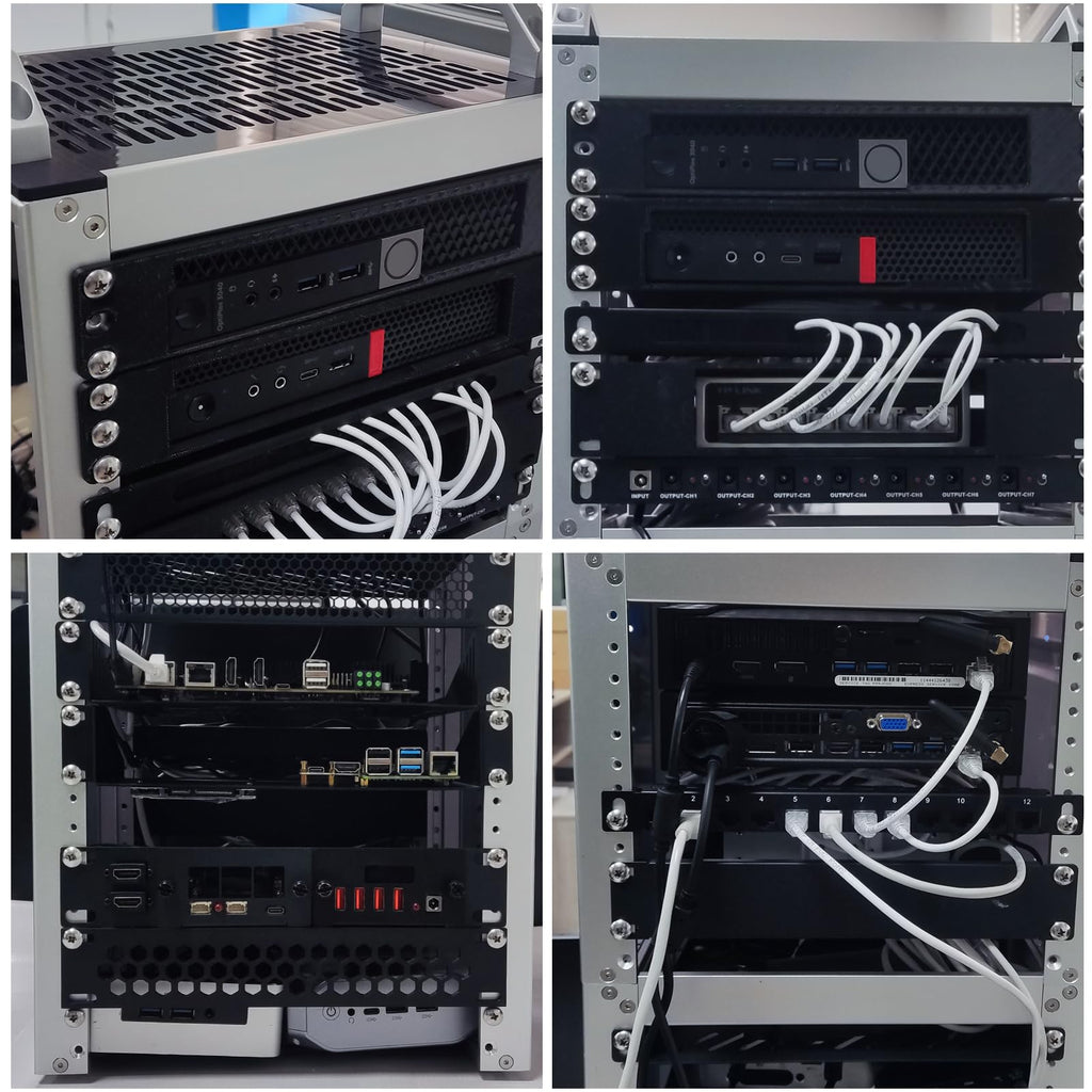 GeeekPi 12U Network Rack, 10 inch Mini Server Rack for Network, Servers, Audio, and Video Equipment, DeskPi RackMate T2 Rackmount, 10.23 inch Depth