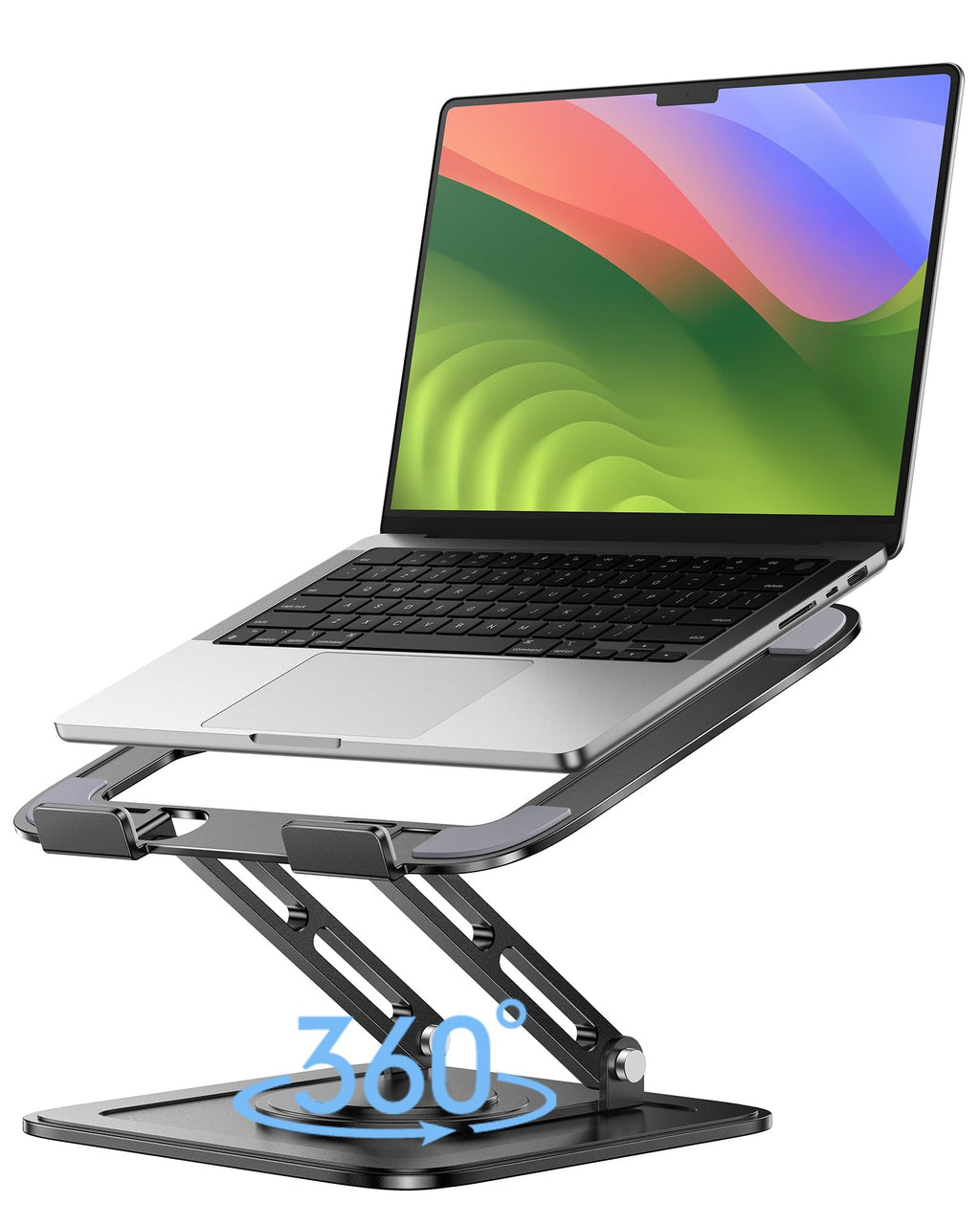 LOXP Adjustable Laptop Stand, Computer Stand with 360 Rotating Base