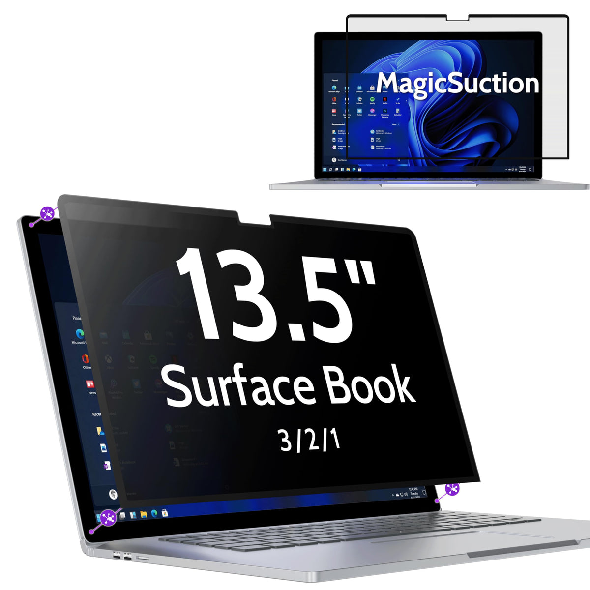 Peslv Nano‑Suction Privacy Screen for MacBook Air 15 Inch