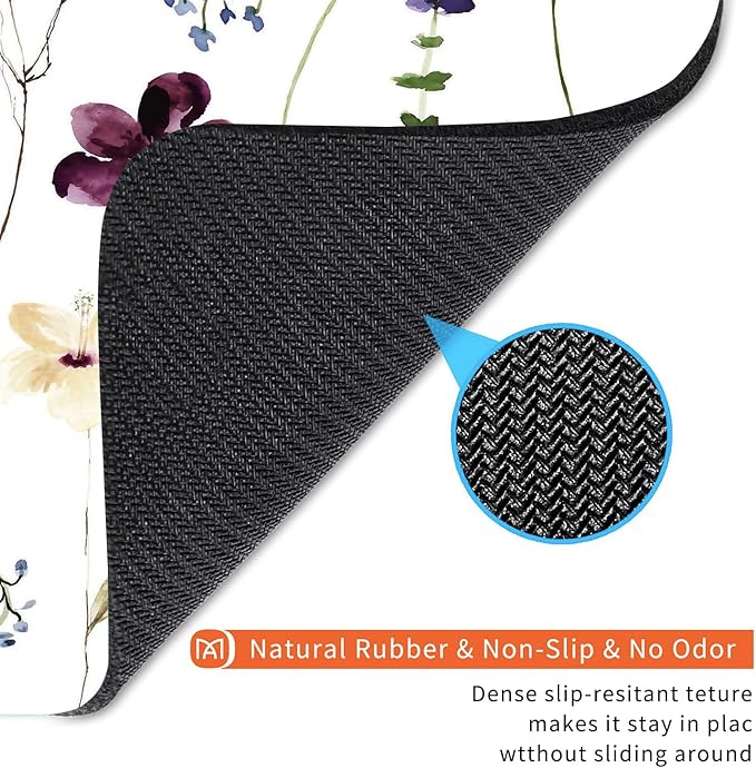 Square Mouse Pad Beautiful Flowers Plants, Personalized Premium-Textured Custom Mouse Mat Design, Washable Mousepad Cloth, Non-Slip Rubber Base Computer Mouse Pads for Wireless Mouse