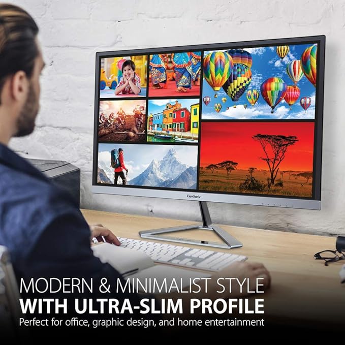 ViewSonic VX2776-SMHD 27 Inch 1080p IPS Monitor with FreeSync, Ultra-Thin Bezels, HDMI and DisplayPort