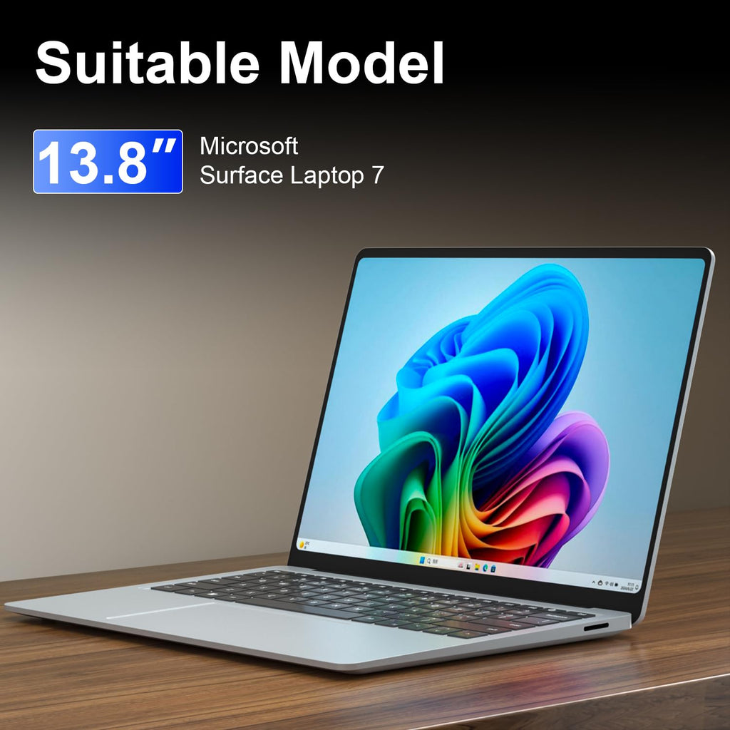 LUSA DESIGN 13.8 Inch Magnetic Privacy Screen for Microsoft Surface Laptop 7, Removable Anti Glare Screen Protector, Blue Light Computer Filter, Anti Spy Easy Install