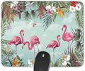 Tropical Leaves and Flamingo Gaming Mouse Pad， Rectangle Mouse Pad Size(9.84"x7.87")