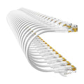 Cat6a Patch Cables 5ft (24 Pack) Slim, Cat6 Ethernet Patch Cable Pure Copper, Flexible Cat 6 Patch Cable 550MHZ 10G, Space-Saving Cat 6A Network Cables for Patch Panel, White