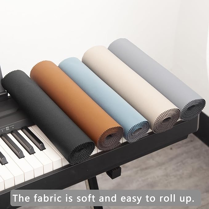 Keyboard Piano Cover, Digital Piano Dust Cover, Light Luxury Soft and Premium Surface, Thickening Electronic Organ Covering Keyboard Update Encasement (Brown)