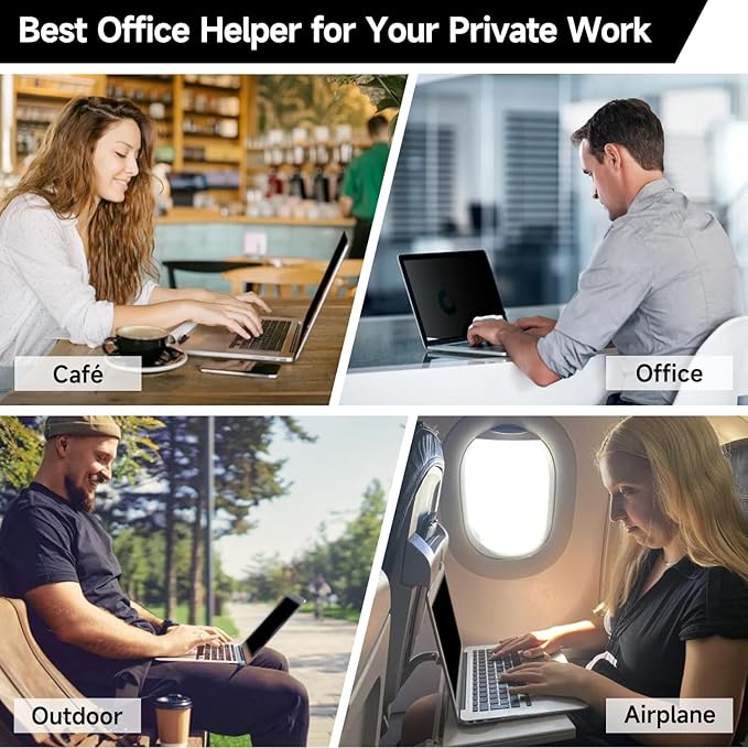 16 Inch 16:10 Laptop Privacy Screen Filter, Anti Blue Light Glare & Anti Scratch Computer Privacy Shield for 16" with 1920x1200 Aspect Ratio Laptop