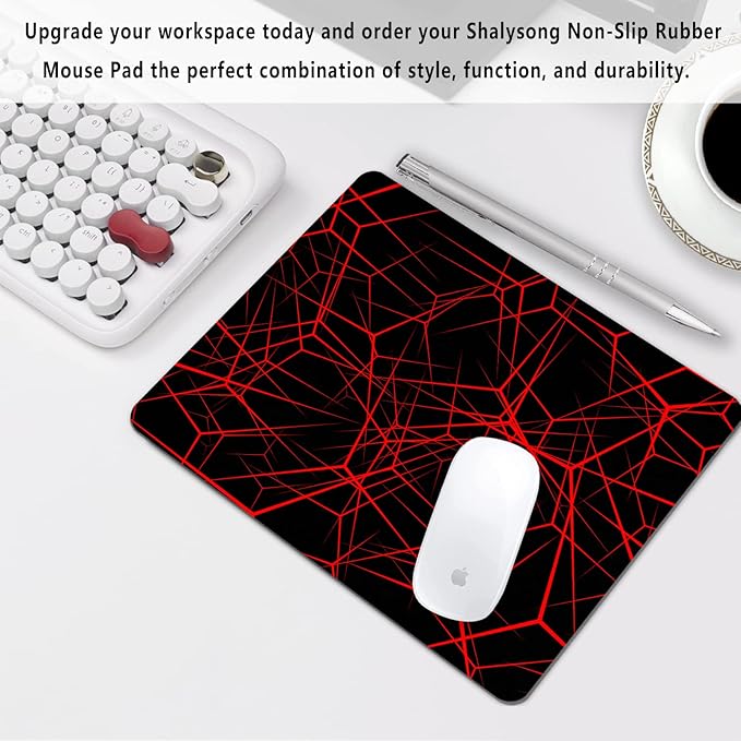 Abstract Lines Mouse Pad Personalized Design, Non-Slip Surface, Rubber Base, Small Office Desk Pad for Computers and Laptops