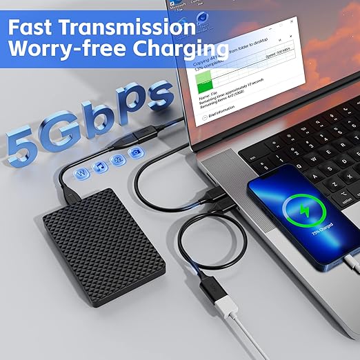 USB Extender Cord 5FT(3 Pack), USB 3.0 Extension Cable, USB A Male to Female, Compatible for USB Flash Drive, Hard Drive, Card Reader, Webcam, Printer, Keyboard, Mouse, Playstation, Xbox, VR Headset