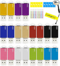 16GB FAT32 USB Flash Drive 20 Pack Nicepicten USB 2.0 Thumb Drives 20Pack Metal Jump Zip Drive Memory Stick Pendrive Memoria USB 16 GB with 20PCS Lanyard Label - Mixcolor 20 X 16GB Flash Drives