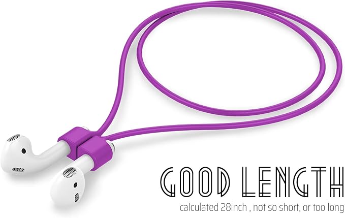 Ultra Strong Magnetic Airpod Pro Strap Anti-Lost Cord Sports Lanyard Compatible with Airpods 3rd 2nd Generation Pro 3 2 1 (3 Purple)