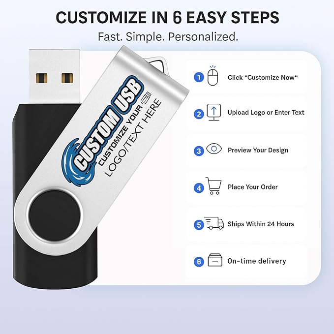 ABLAZE Personalized USB 256MB Flash Drive 10 Pack, USB 2.0 Custom Thumb Drives Personalized Pendrive Memory Stick (Mixcolors)