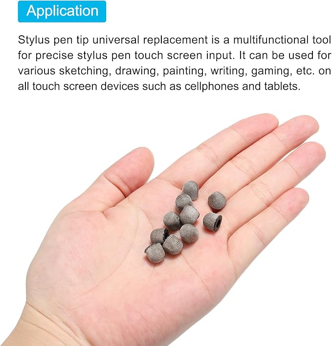 MECCANIXITY 12pcs 7mm Stylus Pen Fine Tips Conductive Fiber Capacitive Touch Screen Pens Tip Universal Replacement