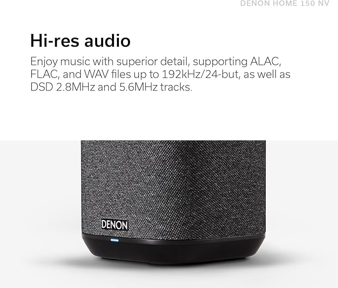 Denon Home 150 NV Wireless Speaker (White), 1" Tweeter, 3.5" Woofer, Home Speaker with HEOS Built-in, AirPlay 2, and Bluetooth, Multi-Room Streaming, Simple Setup, Compact Design