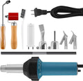 Iglobalbuy 1600W Hot Air Plastic Welder, 110V Plastic Welding Roofing Kit Vinyl PVC TPO Welding Handheld Plastic Hot Air Heat Gun Welding Torch w/Various Nozzles