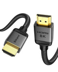 Silkland Long 10K 8K HDMI 2.1 Cable 40ft, (Upgrade Braided) Ultra High Speed HDMI Cable [8K@60Hz, 4K@120Hz] 48Gbps, HDR 10+, eARC, ARC, HDCP 2.2/2.3, Compatible for PS5/Xbox/Soundbar/Roku TV