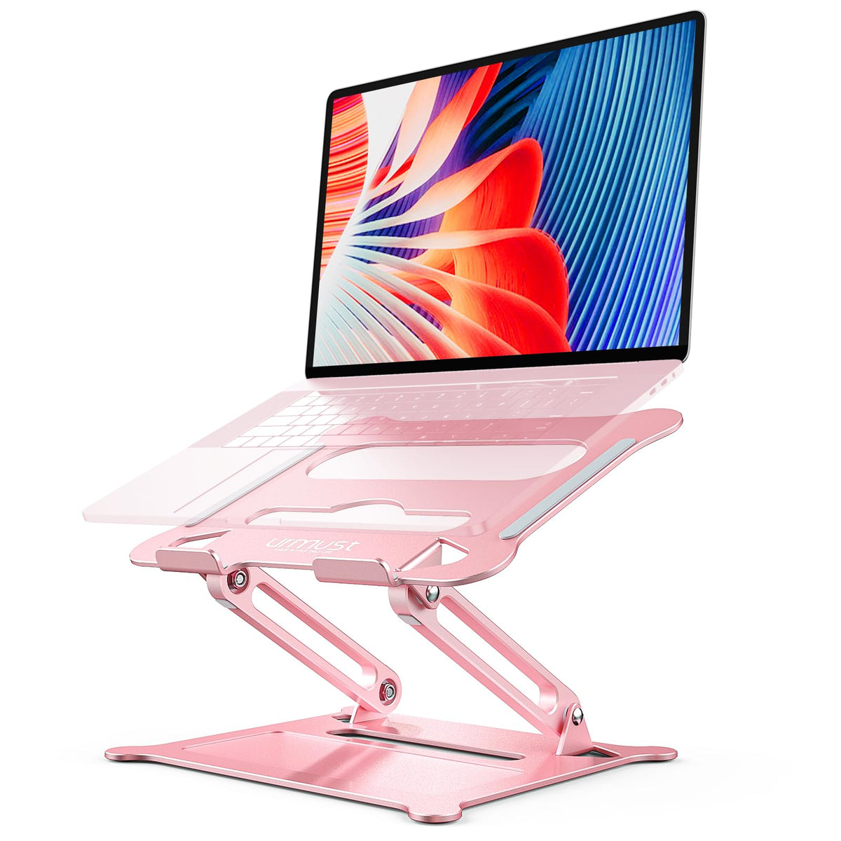 Urmust Adjustable Laptop Stand for Desk, 10-15.6“ Laptop Riser, Black