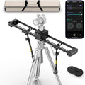 Zeapon AXIS 100 (2-axis) Multi-axis Motorized Camera Slider, 39''/ 100cm DSLR Carbon Fiber Electric Track, LCD Screen APP Control, Pan Head for 360° Panoramic Time-Lapse Follow Focus
