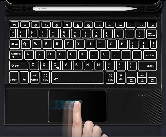 Sahara - Navigate Series Keyboard Case with Track Pad for iPad Air 11" (M2 2024/M3 2025), Black, (TB00425)