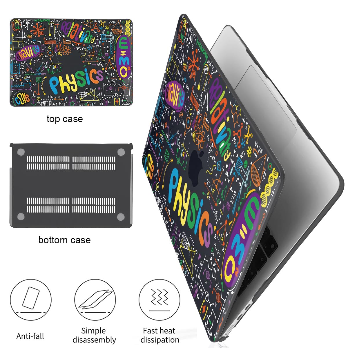 LCMOCICO for MacBook Air 13 Inch Case 2026 2025 2024 2023 2022 Release M5 A3449 M4 A3240 M3 A3113 M2 A2681, Scratch Resistant Plastic Hard Shell Case for MacBook Air 13.6 M5, Physical Chemistry1