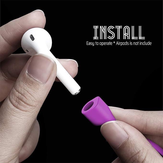 Ultra Strong Magnetic Airpod Pro Strap Anti-Lost Cord Sports Lanyard Compatible with Airpods 3rd 2nd Generation Pro 3 2 1 (3 Purple)