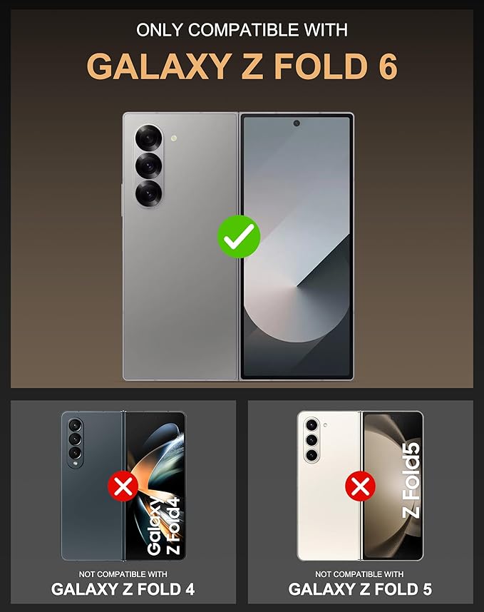Vihibii for Samsung Galaxy Z Fold 6 Case with Belt Clip Holster & Card Holder & Screen Protector & Camera Cover & Hinge Protection, Full Body Cover Sturdy Wallet Phone Case for Galaxy Z Fold 6, Green