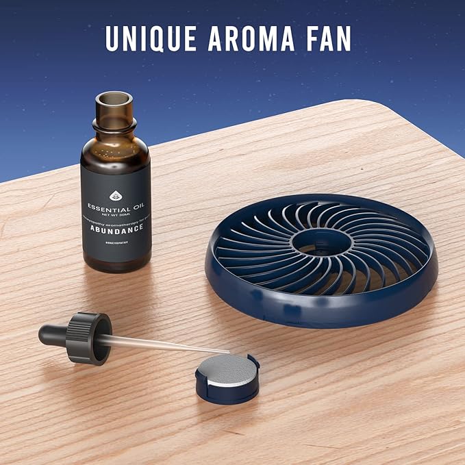 Shinebella AA Battery Powered Clip on Fan with 4-Speed, 5’’ Small Desk Fan with Aroma Function, USB Powered, 360°Rotation, Ultra Quiet, for Golf Cart, Stroller, Bedroom,Car(Batteries Not Included)