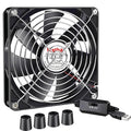 Wathai 140mm x 25mm USB Cooliing Fan 5V with Speed Control for Computer Case Receiver DVR PlayStation Xbox PS4 Router Cabinet Cooling