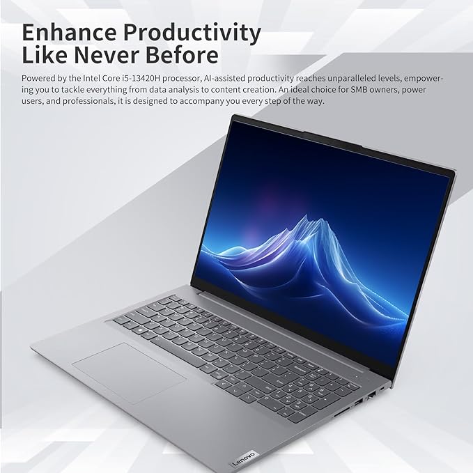 Lenovo ThinkBook 16 Business Laptop, 16" FHD+ Display, 8-Core Intel i5-13420H, 16GB DDR5 RAM, 1TB SSD, HDMI, SD Card Reader, Wi-Fi 6, Windows 11 Pro, Bundle with Targus USB-C 100W Docking Station