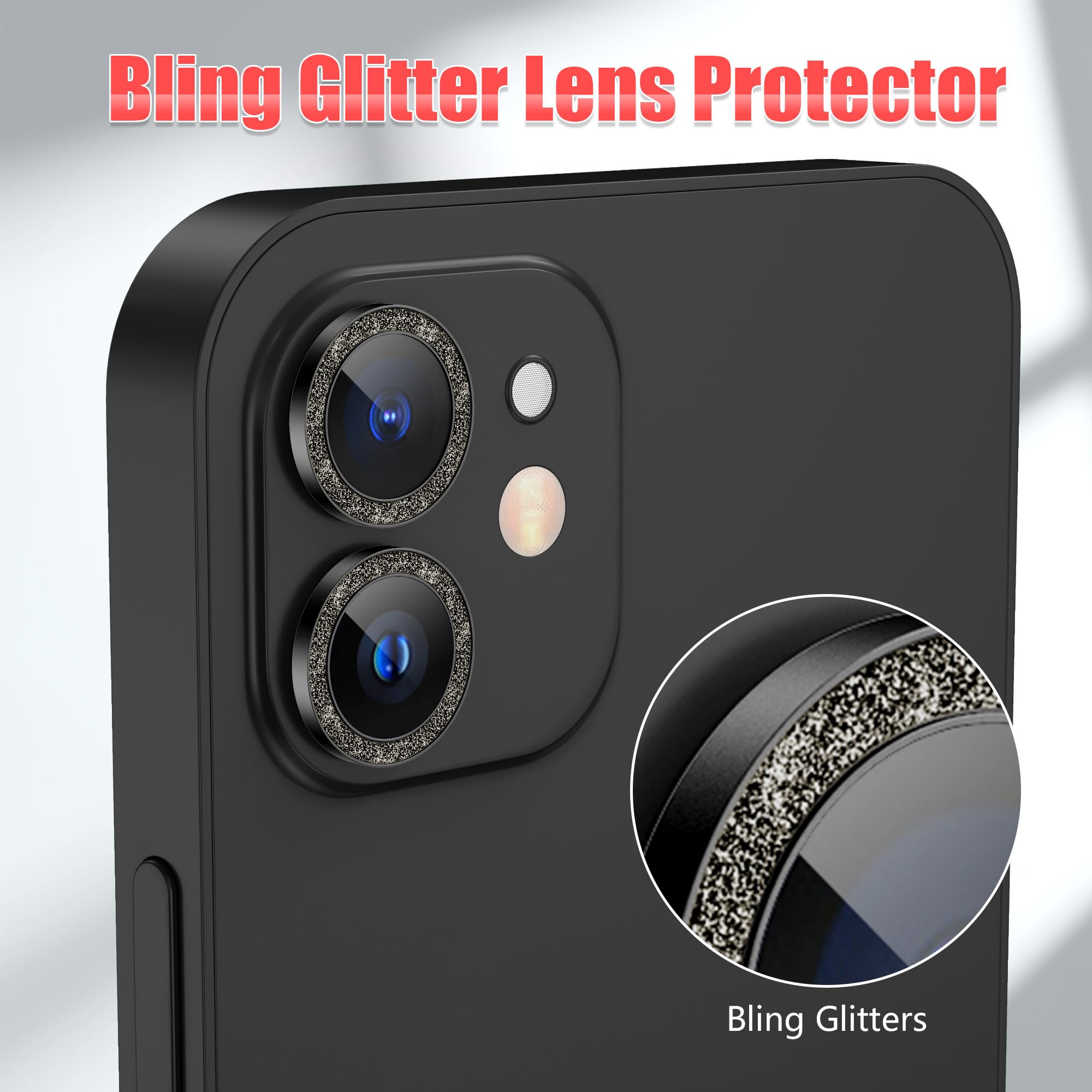 AGVEE 3+3 6 Pack for iPhone 12 & Mini & Pro Camera Lens Protector Cover