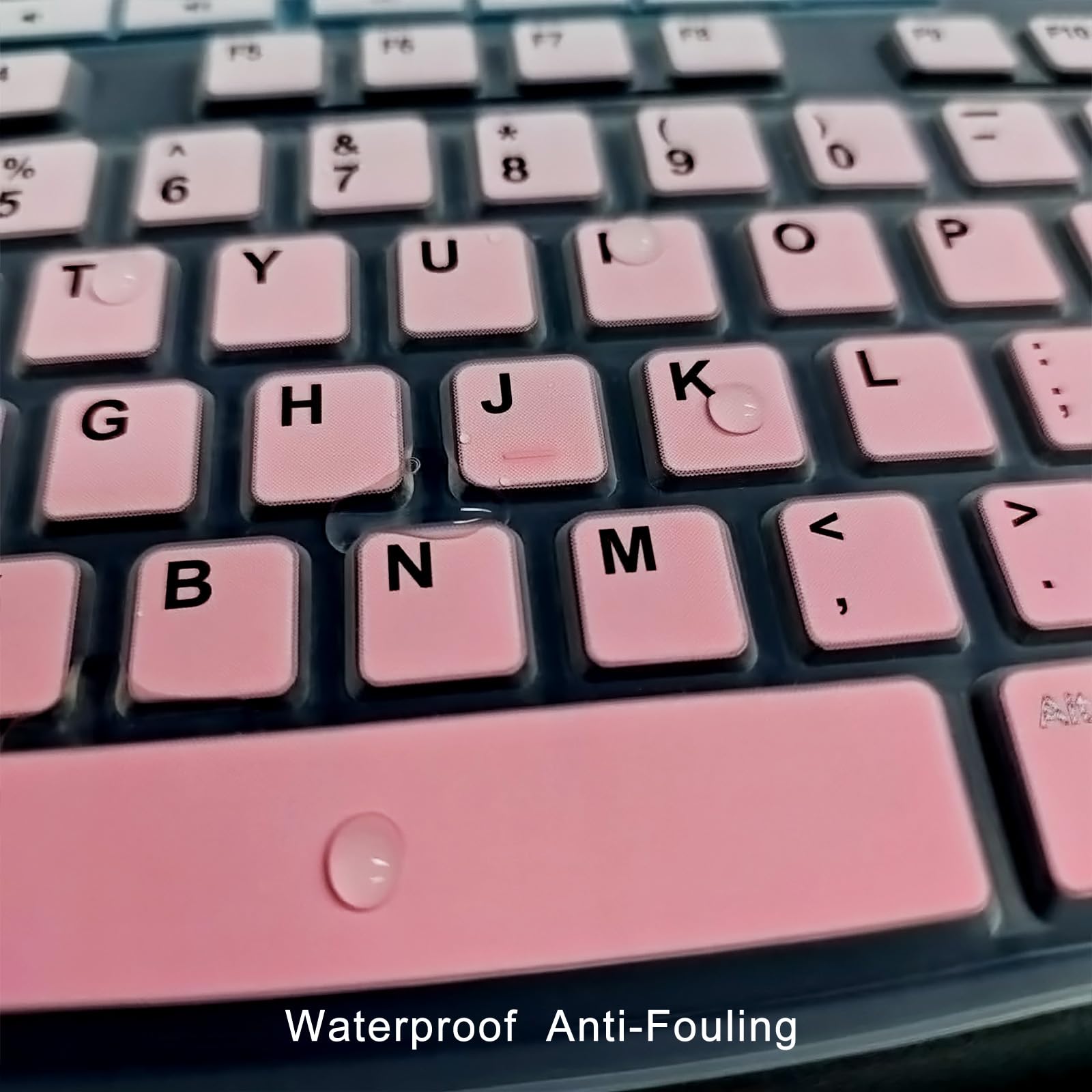 for Logitech K200 K260 K270 Keyboard Skin，Stain-Resistant（Gradient Pink）