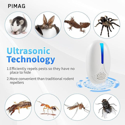 2025 Upgraded Version Ultrasonic Repeller Indoor, Mouse Repellent Plug in, Pest Control, Repellent Roach, Rodent, Mouse, Bugs, Mosquito, Spider, Ant for Home,Kitchen, Office, Warehouse 6 Packs