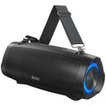 DOSS Extreme Boom Pro D100, 70W Bluetooth Speaker with Deep Bass, IPX6 Waterproof, 10400mAh 24H Battery, Built-in Power Bank, TWS Stereo Pairing & Beat-Sync Lights for Outdoor Camping Party – Black