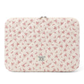 Puffy Laptop Sleeve 13 Inch Cute Quilted Laptop Protective Case Padded Floral Computer Sleeve for MacBook (A-Pink, 13 Inch)