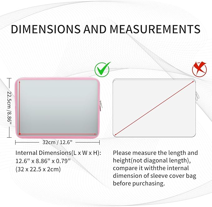 RAINYEAR 13 Inch Laptop Sleeve Compatible with 13.3" MacBook Air/Pro M1 M2 M3 M4 A3240 A3113 A2681 A2337 A1932 A2179 A2338 A1706 A1708 Carrying Bag Protective Cover Soft Case (Pink, Upgraded Version)