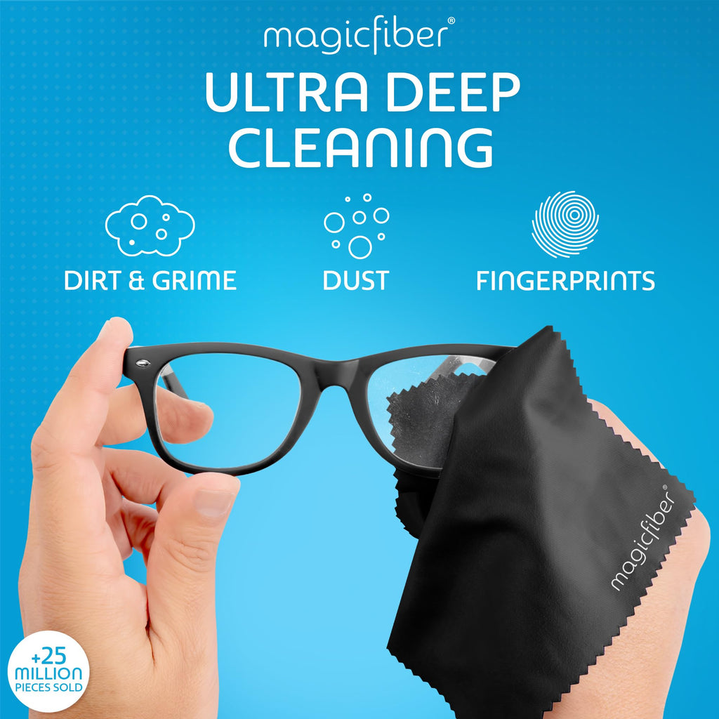 MagicFiber Glasses Cleaner Spray & Cloth Kit, Eye Glass & Lens Cleaner