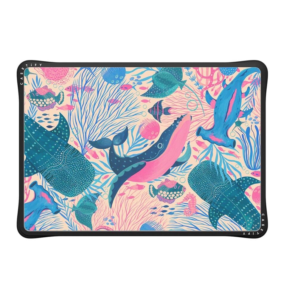 CASETiFY Impact MacBook Air 13.6" (M2-M5) Case [Cushioned Impact Corners/Scratch-Resistant/Anti-Slip Grip] - Clear Black