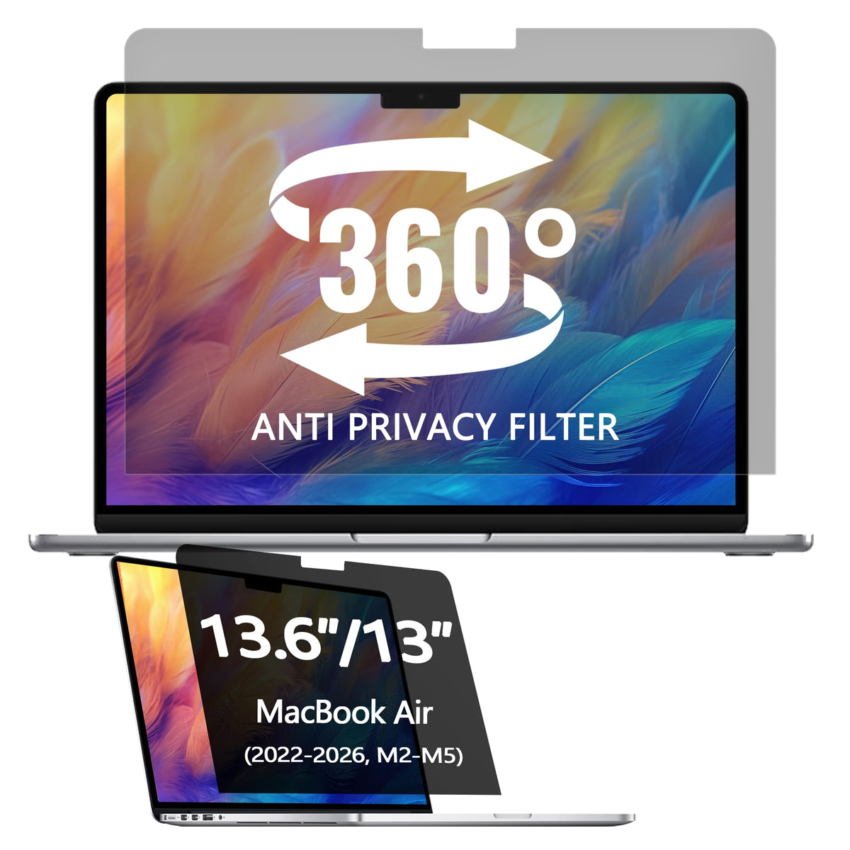 Halloive 360° Privacy Screen Protector for MacBook Pro 16 Inch (2021-2026)