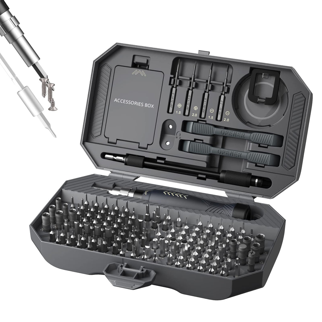 JAKEMY 164 in 1 Precision Screwdriver Set, Laptop Screwdriver Kit, Professional Computer Screwdriver Repair Tools with T5 T6 Torx Screwdriver Bit for MacBook, iPhone, PC, RC, PS5, Watch, Xbox, DIY