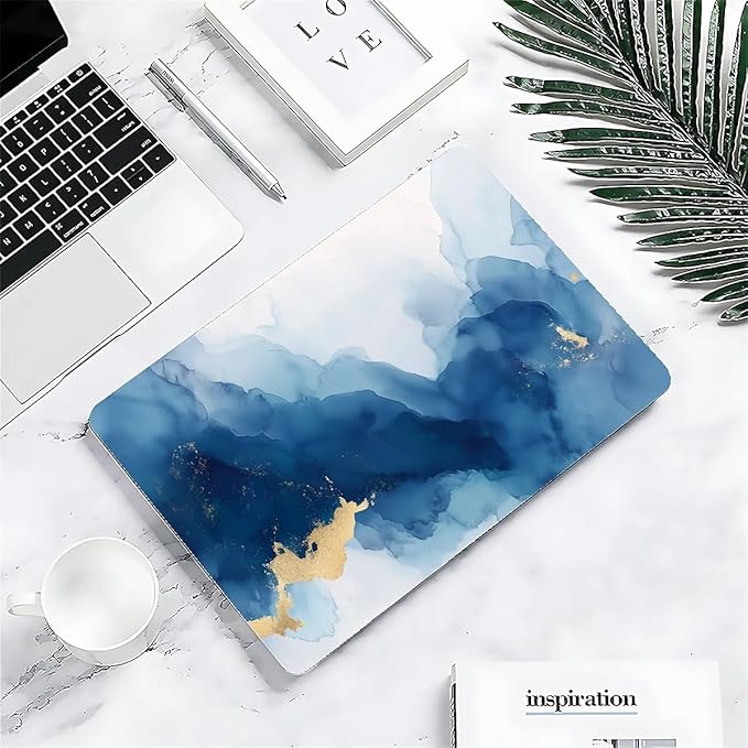 Compatible with MacBook Air 13.3 13.6 Inch Case 2022 2021 2020 2019 Plastic Hard Shell Case Cover,13.3 Pro(A1706/A1708/A1989/A2159/A2289/A2338), Blue Marble