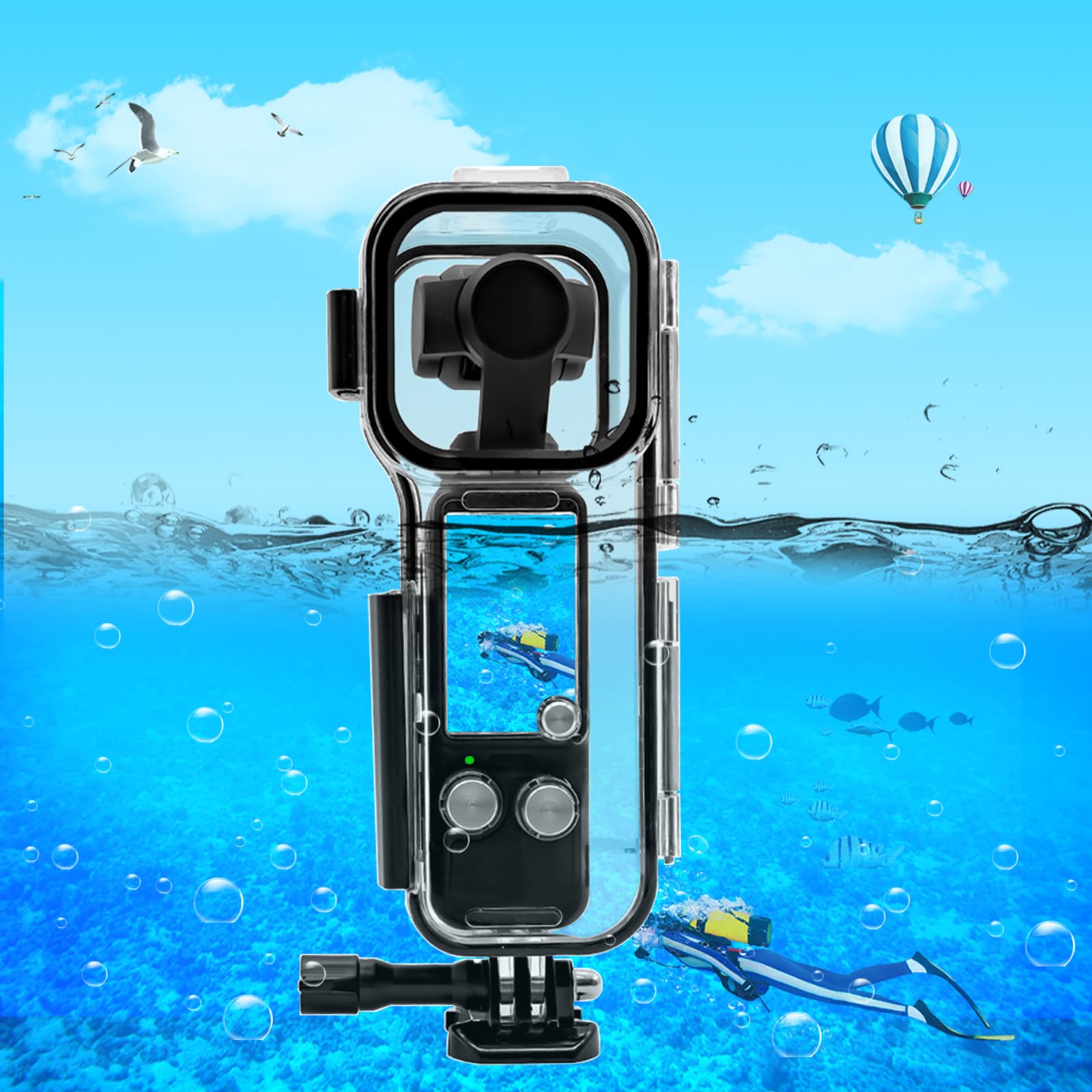 PULUZ Waterproof Case for DJI Osmo Pocket 3, 147FT/45M Diving Housing