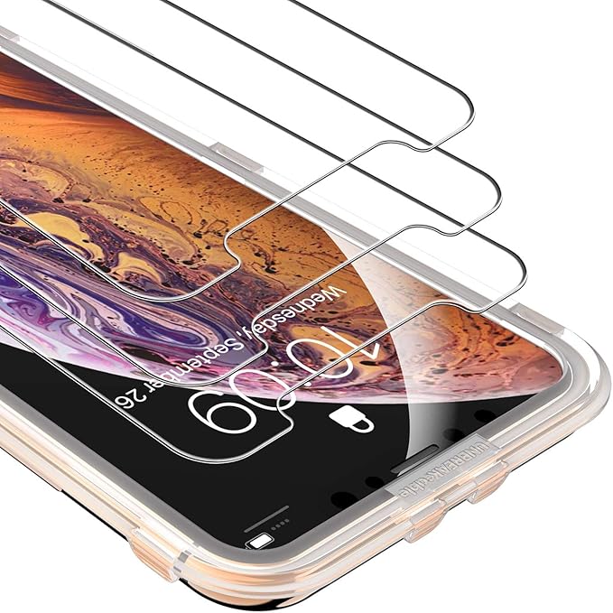 UNBREAKcable 3-Pack Screen Protector for iPhone 11 Pro/X/XS,Tempered Glass