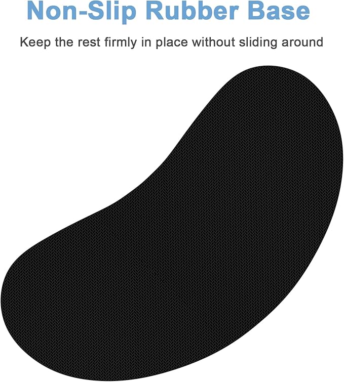 Dapesuom Mouse Wrist Rest, Ergonomic Memory Foam Mouse Wrist for Computer Desk Mats Support, Hand Rest Pad Cushion for Gaming, Office, Laptop, Men, Women, Pain Relief & Easy Typing, Space Gray