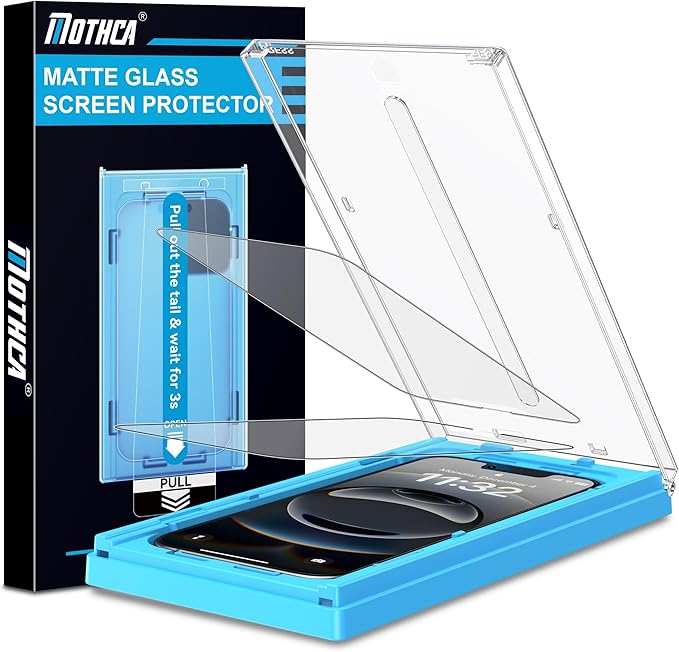 Mothca 2 Pack Matte Glass Screen Protector for iPhone 17 Pro Max/iPhone 16 Pro Max 6.9-inch [Auto Fit Box Dust-Free] Full Coverage Anti-Glare & Anti-Fingerprint Tempered Glass, Smooth as Silk
