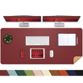 AFIING Leahter Desk Pad 47" x 17", Red,Desk Cover mat