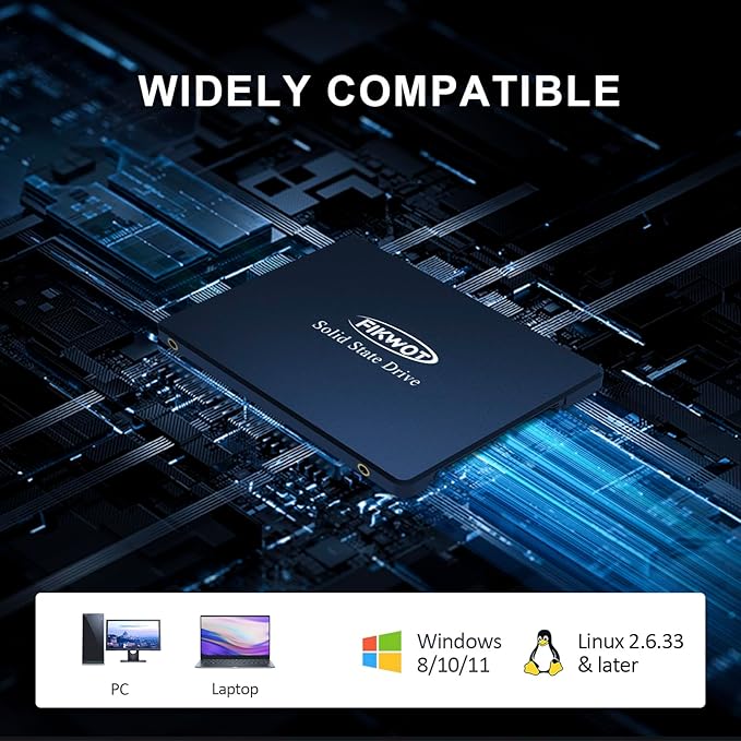 FS810 4TB SSD, 2.5" SSD SATA III 6Gb/s, Solid State Drives, Up to 560MB/s, 3D NAND TLC Flash, Internal SSD for Desktops and Laptops(Black)