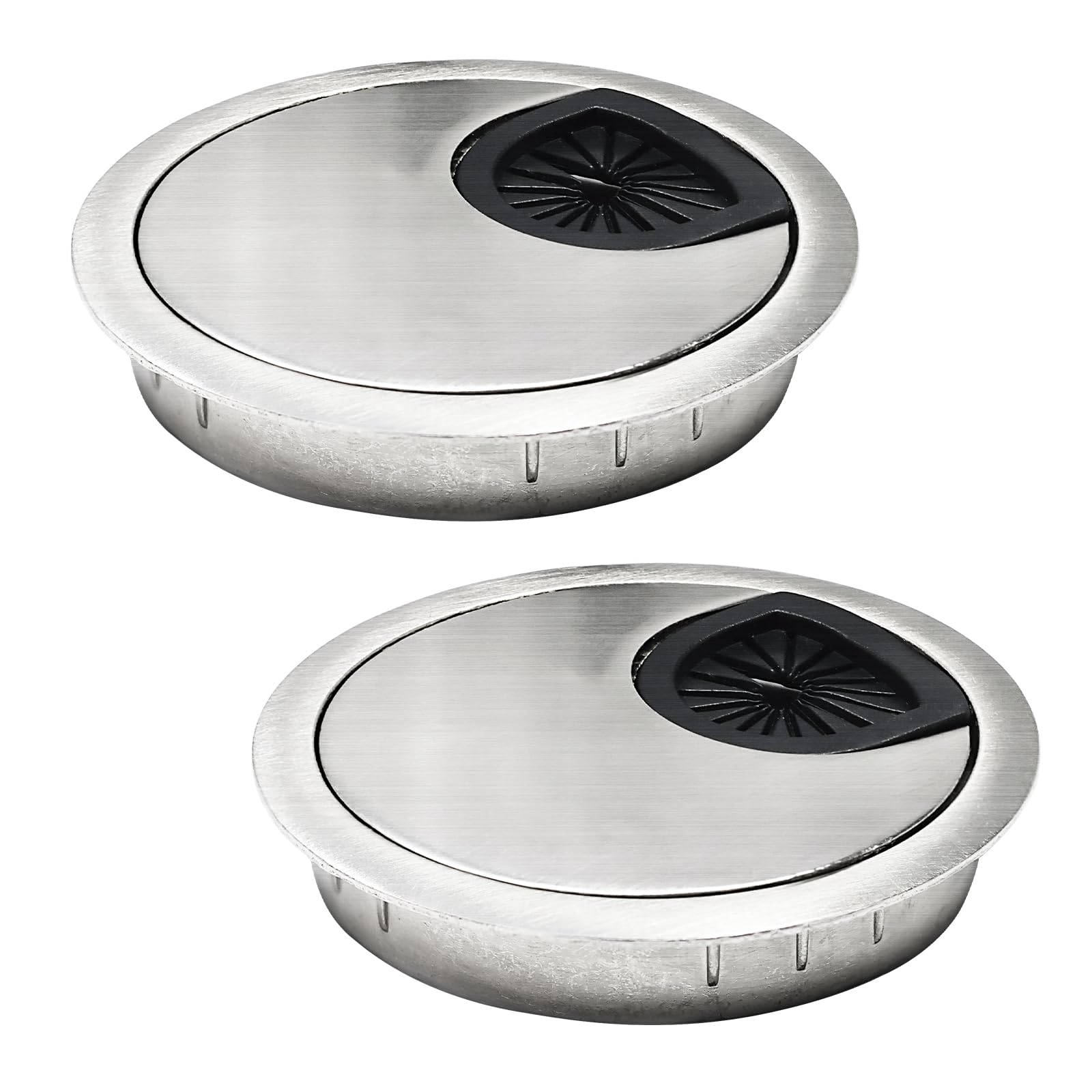 EASYEAH 2 Pcs Desk Grommet 2-3/8" / 60 mm, Zinc Alloy Desk Cord Hole Cover